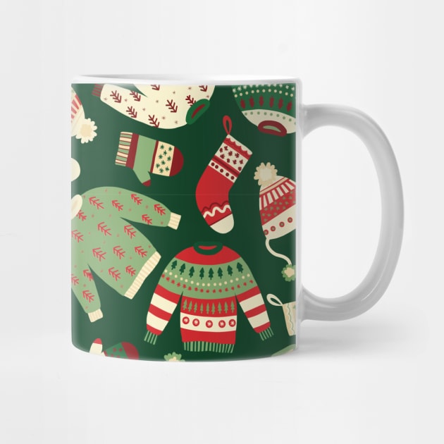 Ugly Christmas Fashion red green white by Sandra Hutter Designs